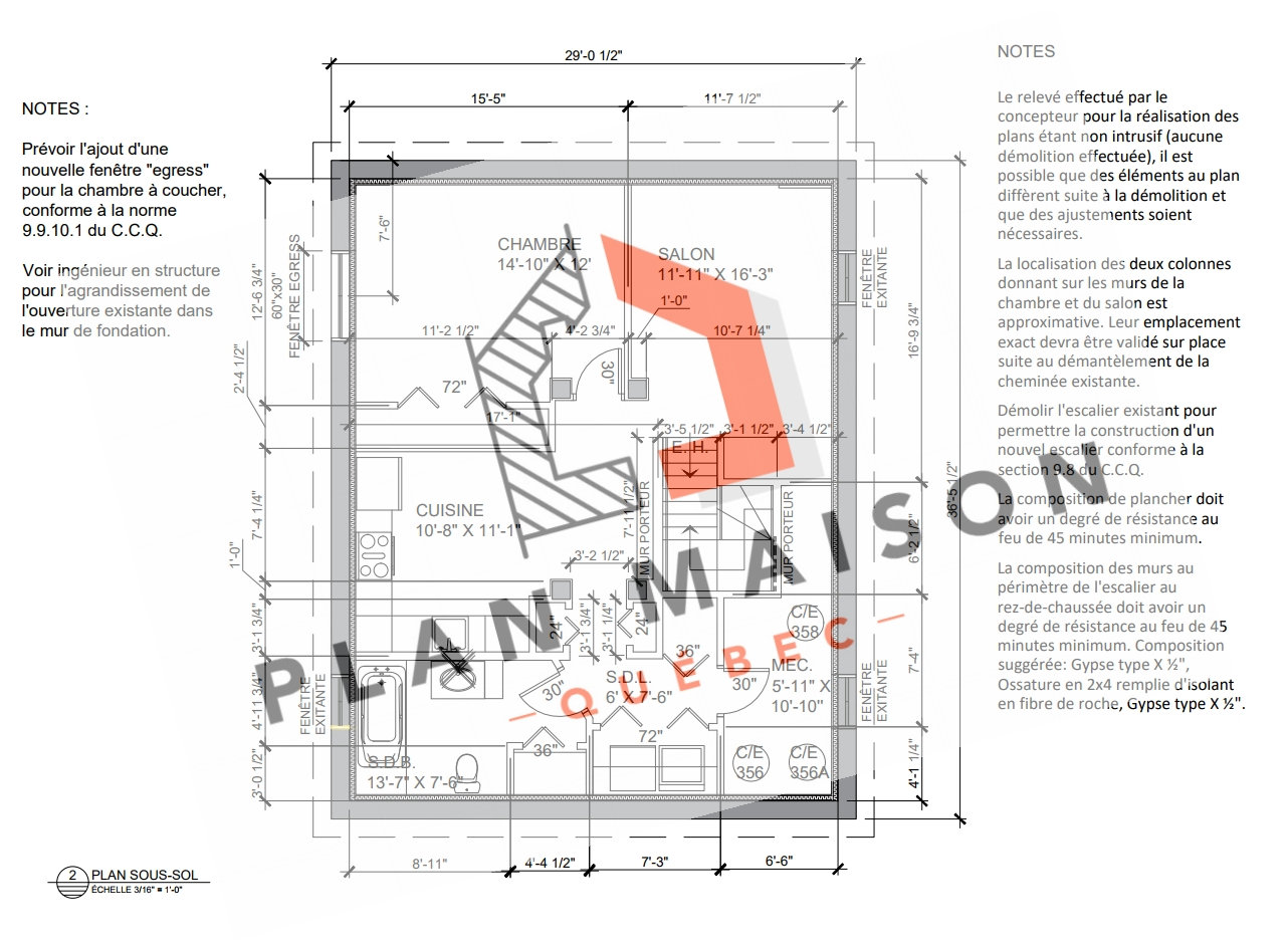Extension de maison sur soussol Plan Maison Québec — free download